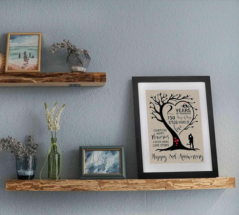 2 Year of Marriage Decoration Gift
